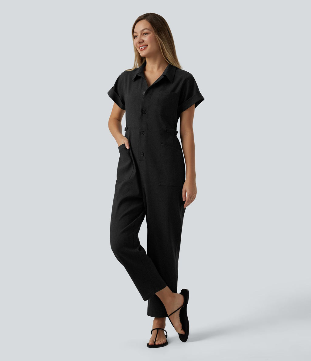 Combinaison casual à manches courtes avec poches