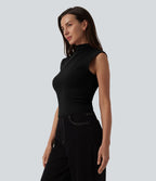 Débardeur de travail col cheminée coton