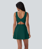 Robe SoftlyZero™ Airy de danse mini 2-en-1 dos nu, col U, bretelles croisées, poches latérales et effet frais InstantCool, accès facile Easy Peasy