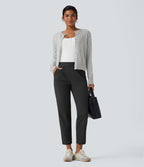 Pantalon de voyage fuselé taille haute séchage rapide avec poches