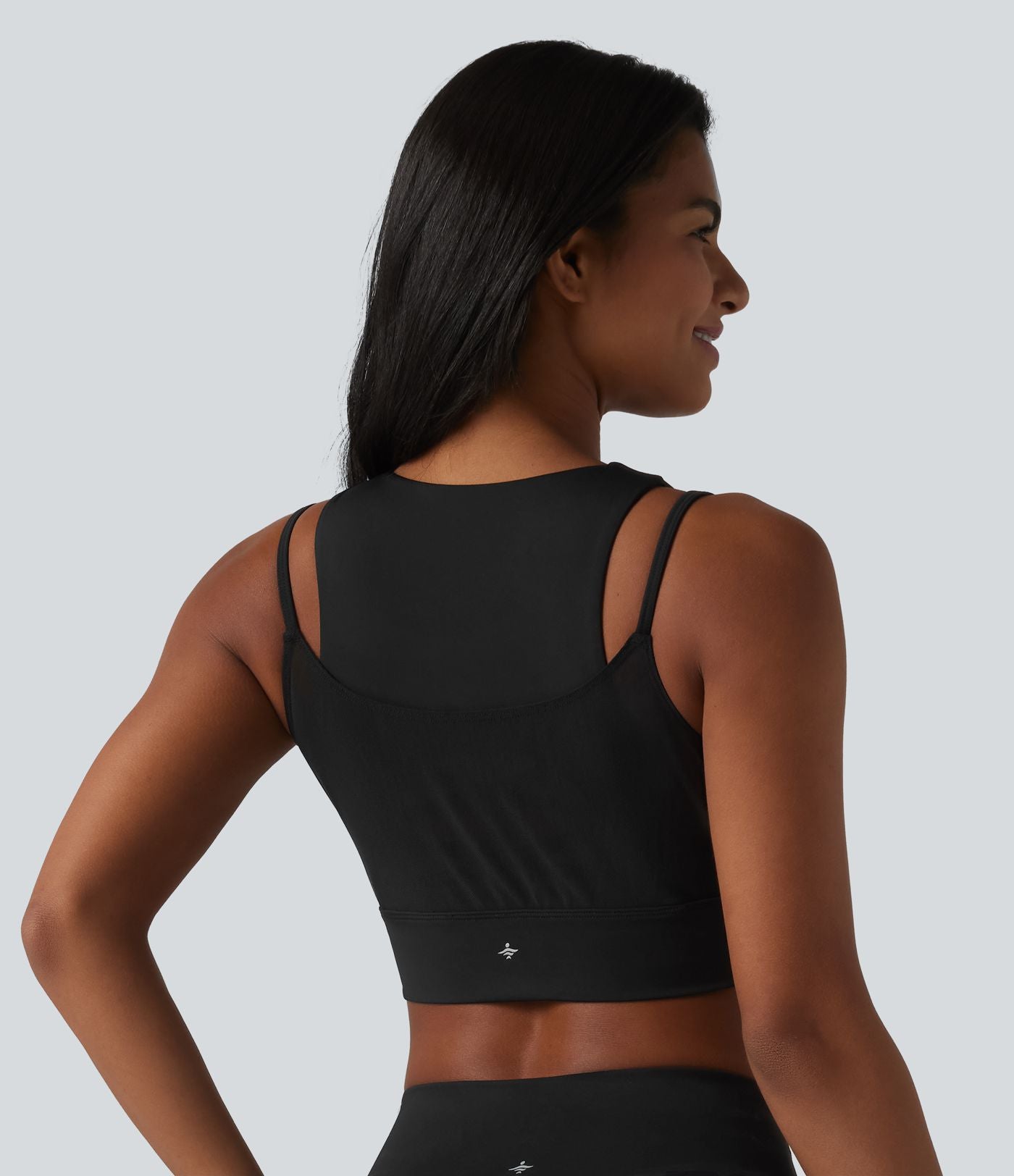 Brassière de sport SoftlyZero™ Airy à maintien léger, croisée, en mesh respirant, 2-en-1, avec brassière intégrée, à effet frais InstantCool, protection solaire UPF50+