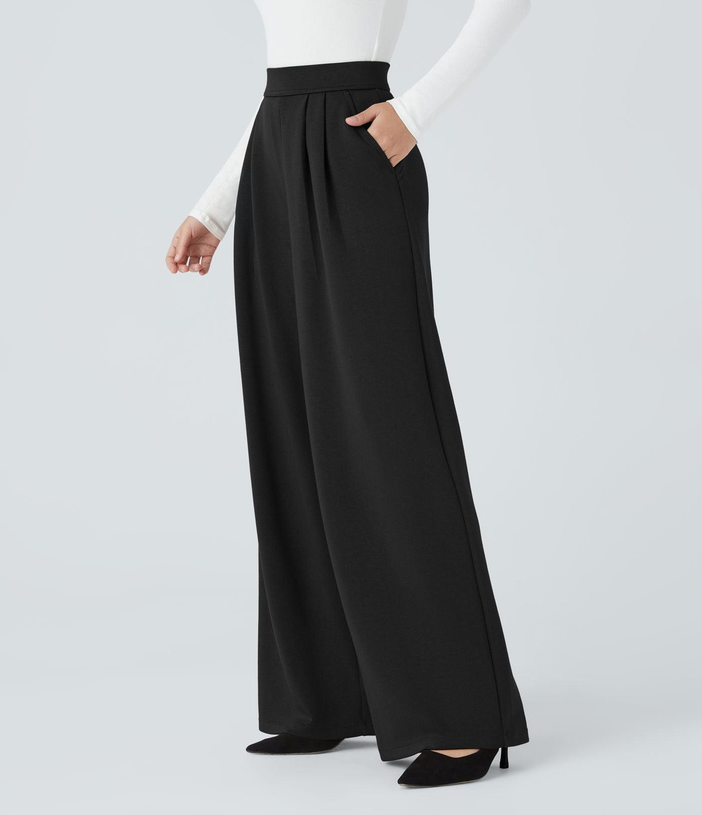 Pantalon de travail Halara Flex™ ample taille haute avec poches