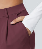 Pantalon tailleur Halara Flex™ DayStretch coupe droite taille haute avec poches