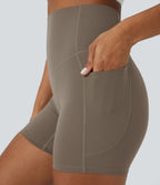 Short cycliste d'entraînement gainant taille haute UltraSculpt™ SoCinched à poches latérales 12,5 cm