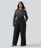 Pantalon de yoga grande taille jambes droites taille haute gainant Halara UltraSculpt™ avec poches