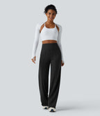 Pantalon de yoga jambes droites taille haute gainant Halara UltraSculpt™ avec poches