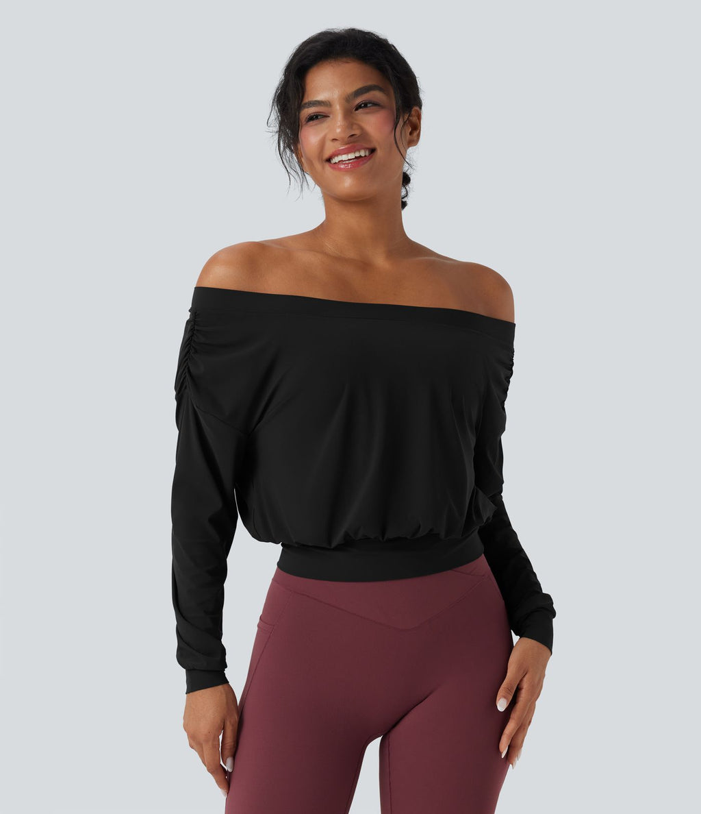 Haut de sport yoga oversize épaules dénudées effet frais InstantCool séchage rapide