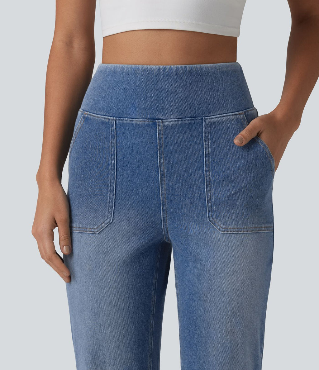 Halara Flex™ Jean bootcut casual taille haute ventre plat avec poches