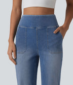 Halara Flex™ Jean bootcut casual taille haute ventre plat avec poches