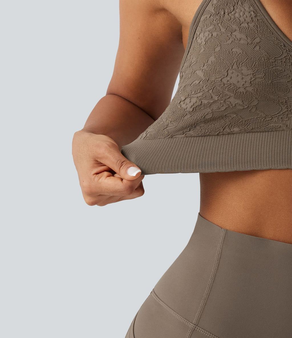 Brassière de sport yoga maintien léger sans couture OneForm Seamless Flow