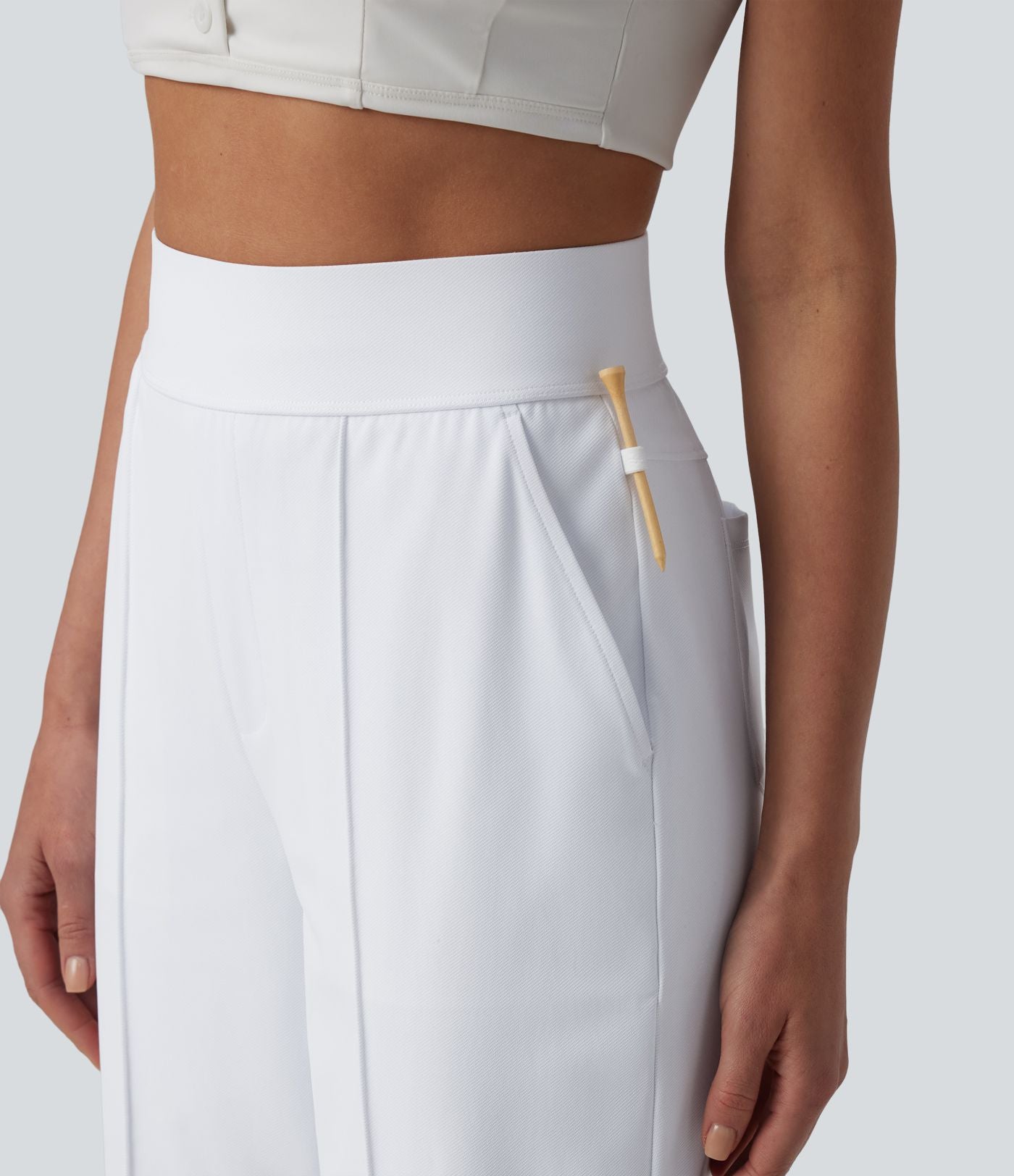 Short golf séchage rapide taille haute 25 cm avec poches - Golf Tee - UPF40+