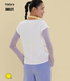 T-shirt casual Halara X Smiley® col V à manches courtes
