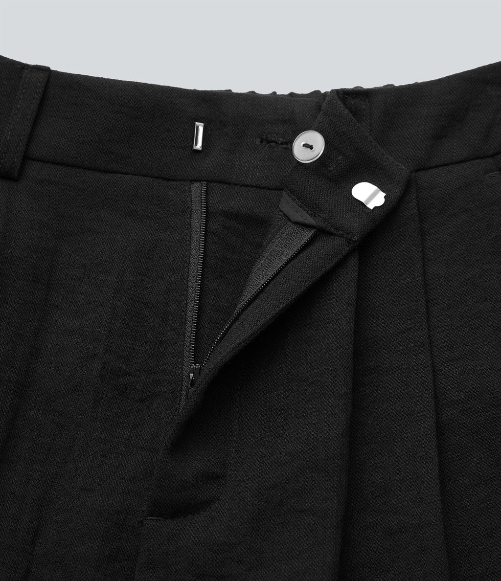 Short décontracté taille haute avec poches
