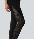 Legging d'entraînement gainant taille haute avec détails dentelle contrastée et poches Halara UltraSculpt™