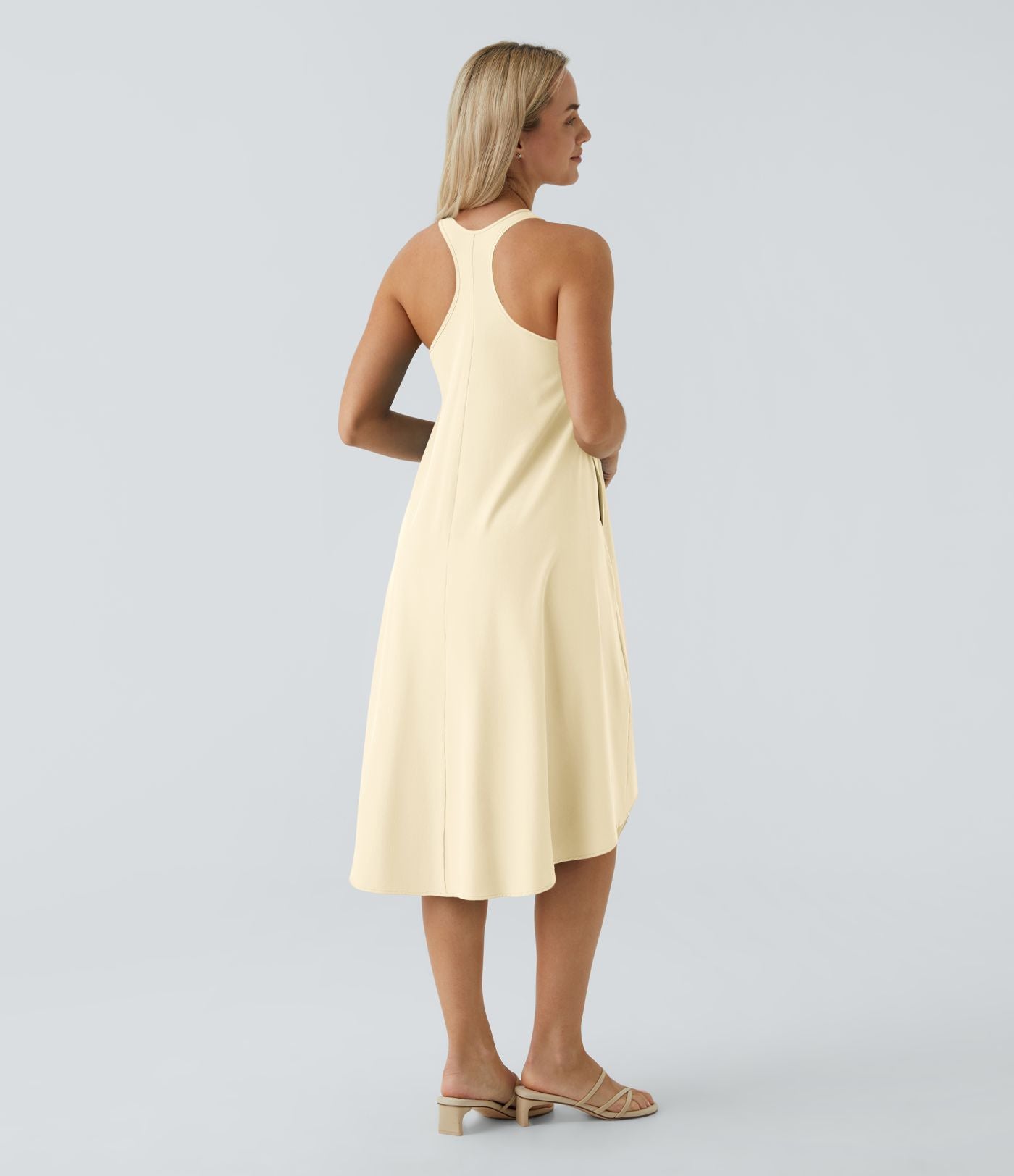 Robe décontractée mi-longue Breezeful™ dos nageur poche latérale fluide asymétrique séchage rapide A-C