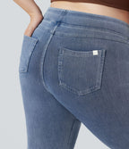 Halara Flex™ Jegging Casual Taille Haute Tricot Extensible Poche Latérale Arrière Grande Taille