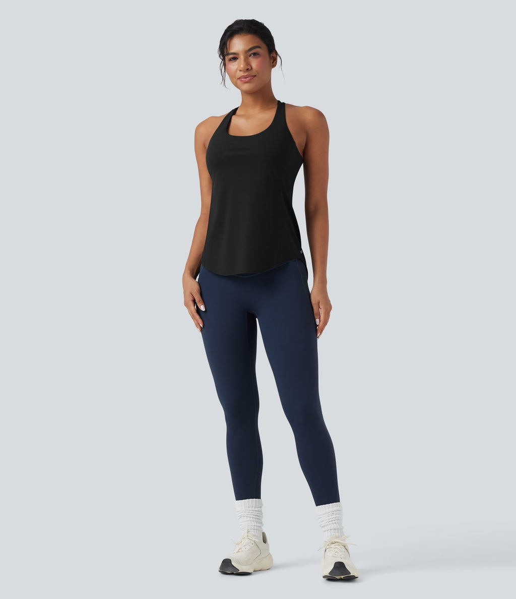 Débardeur running Halara UltraSculpt™ col rond dos croisé bonnets E-G
