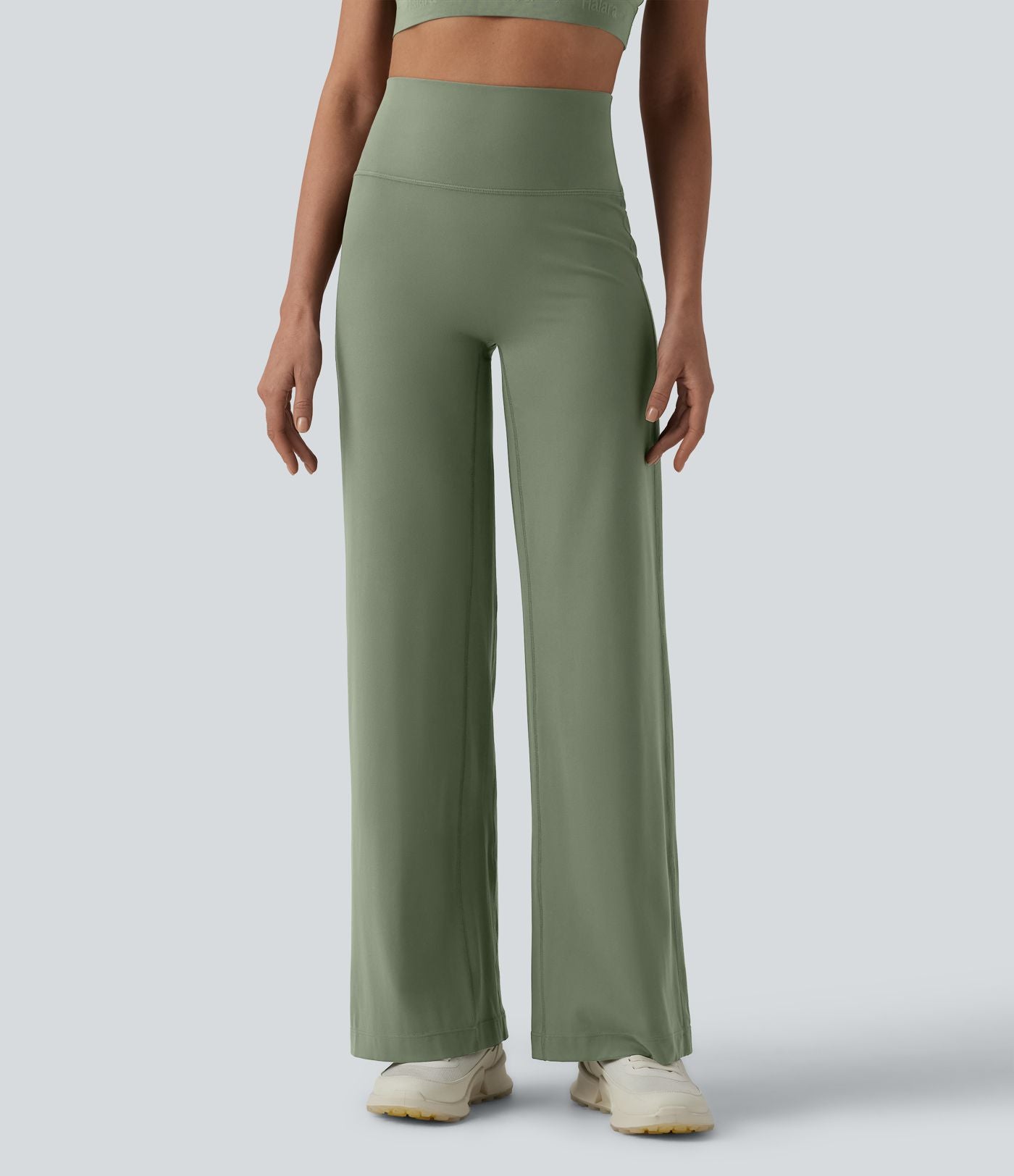 SoftlyZero™ Pantalon yoga coupe droite gainant taille haute à fronces - UPF50+