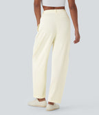 Pantalon de travail Halara Flex™ barrel côtelé, taille haute, avec poches