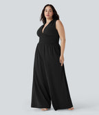 Combinaison grande taille col V sans manches avec poches - Édition Easy Peasy