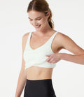 Débardeur de running col V avec brassière intégrée - Coupe longue