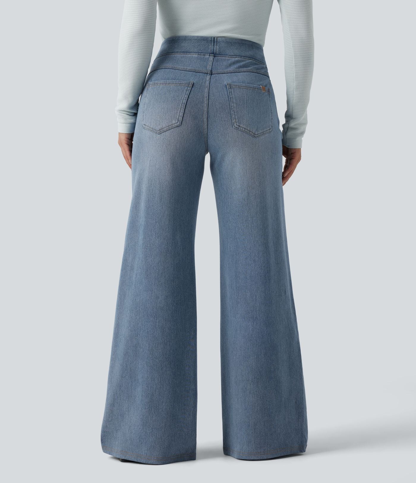 Halara Flex™ Denim Heat Jean large casual taille haute avec poches
