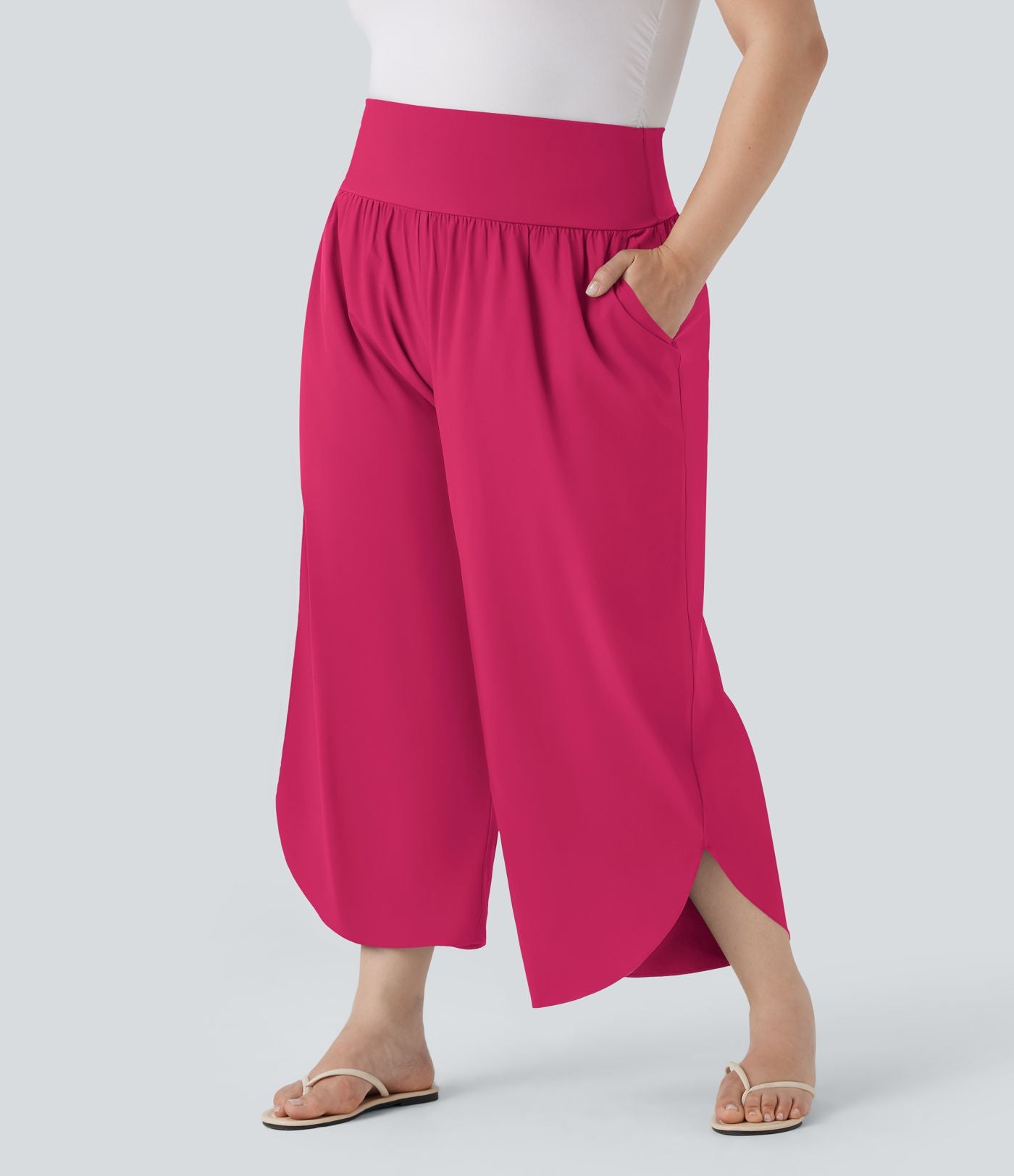 Pantalon tailleur gainant taille haute avec poches Halara Flex™