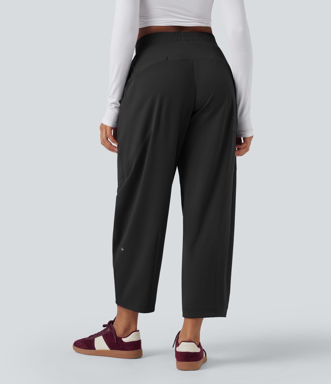 Pantalon 7/8 jambes tonneau taille moyenne DayStretch avec poches