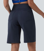Short de yoga SoftlyZero™ Airy ample gainant taille haute effet frais InstantCool avec poches