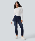 Legging 7/8 en denim gainant taille haute effet push-up Halara Flex™ avec poches