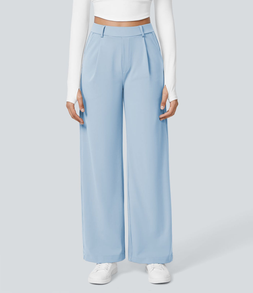 Pantalon tailleur Halara Flex™ DayStretch coupe droite taille haute avec poches
