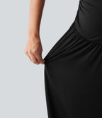 Combinaison de maternité chinée à jambes larges avec poches et accès facile Easy Peasy