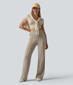 Pantalon évasé SpacerTek™ taille haute croisée avec poches
