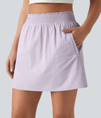 Jupe mini de tennis 2 en 1 taille haute avec poches