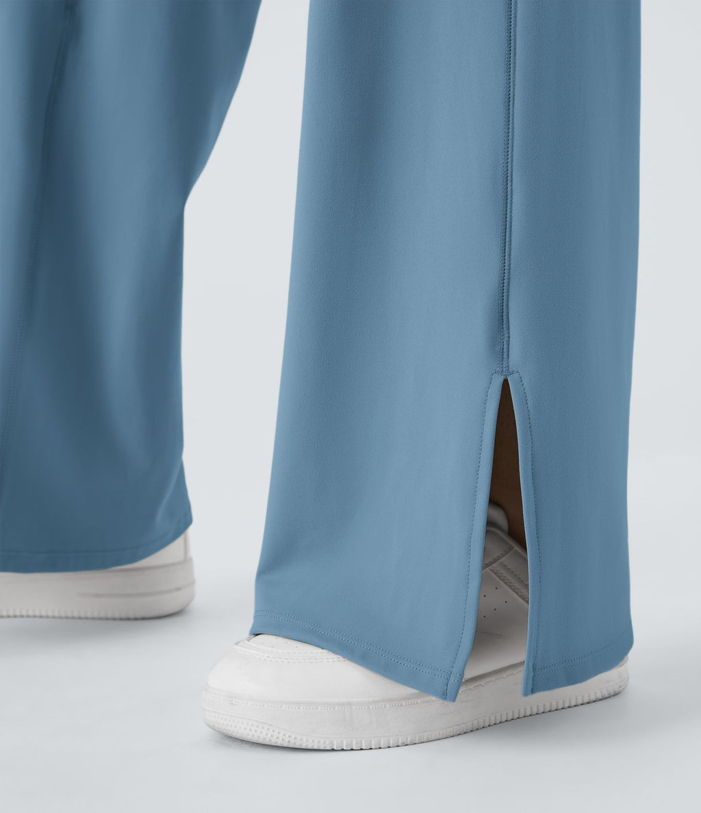 Pantalon yoga large croisé avec ourlet et poches DayStretch - Smile