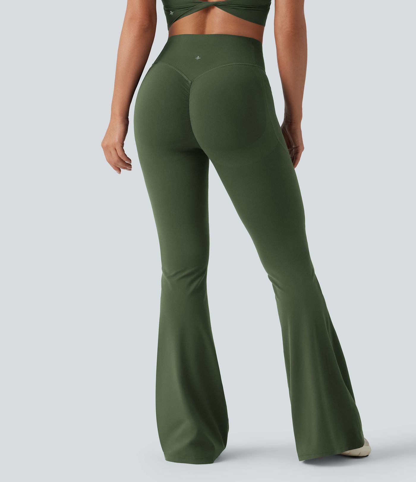 Halara UltraSculpt™ Legging yoga évasé gainant push-up taille haute à fronces avec poches