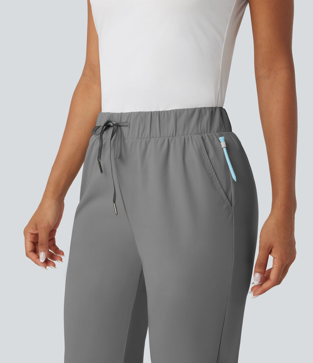 Pantalon golf fuselé taille haute cordon poches séchage rapide - Poche tee de golf