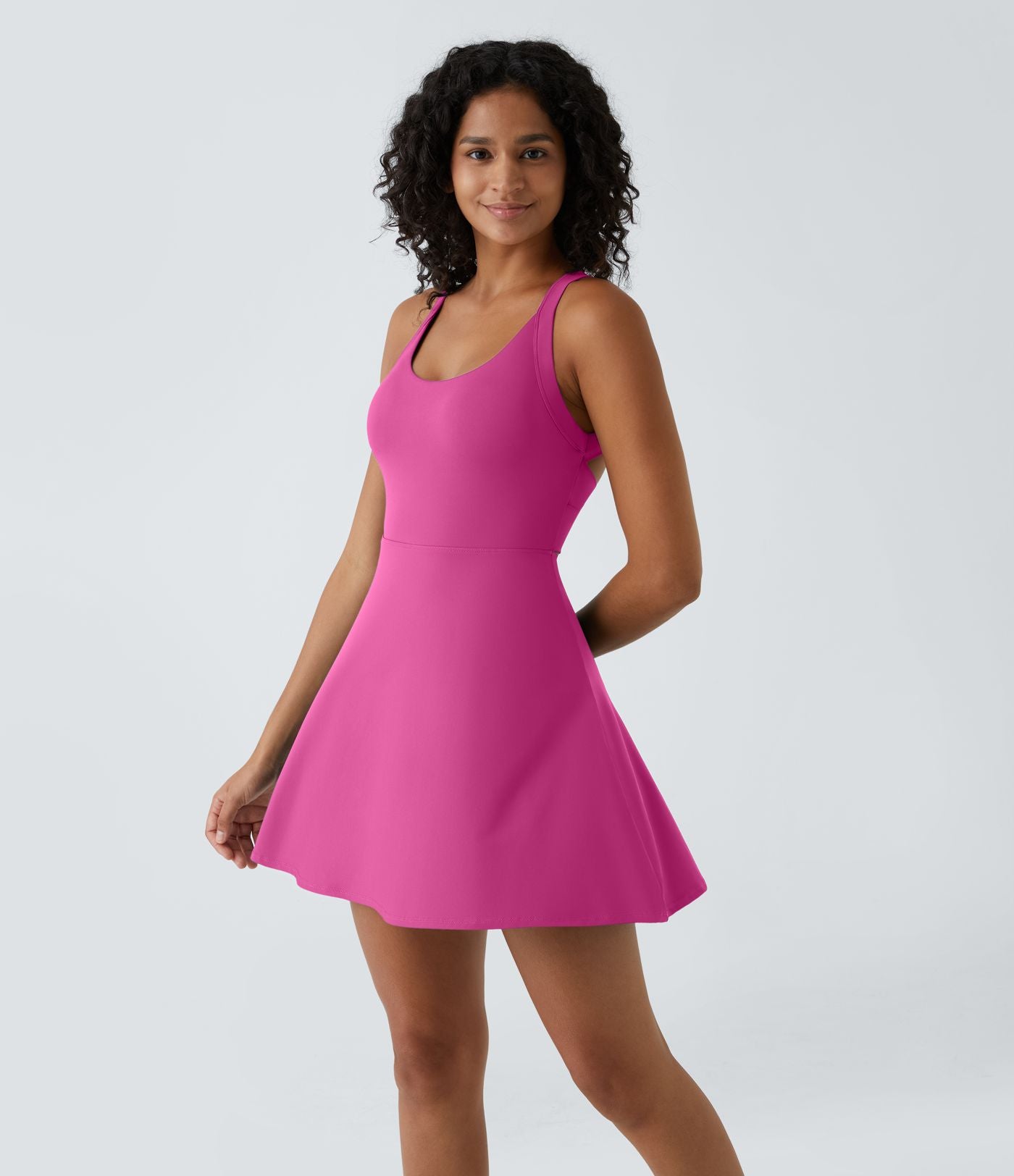 Robe de Danse Sport Mini à Volants Torsadés Dos Nu - Longueur Plus