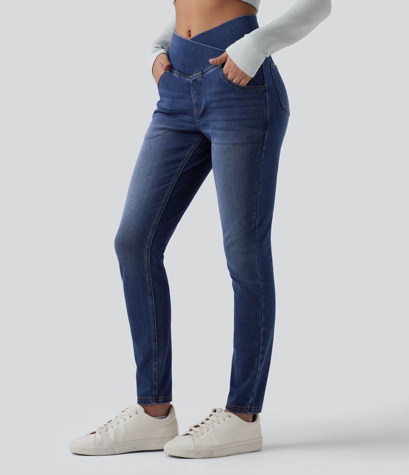 Jegging Halara Flex™ taille haute croisé décontracté avec poches