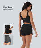 Combi-short running 2-en-1 dos nu réfléchissant séchage rapide avec poches latérales - Édition Easy Peasy - UPF50+