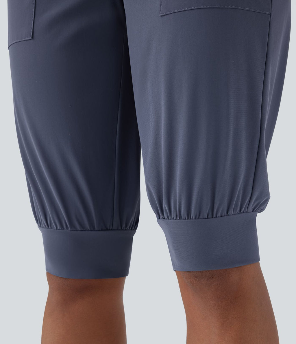 Short décontracté taille haute avec poches latérales
