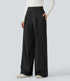 Pantalon large taille haute DayStretch avec poches