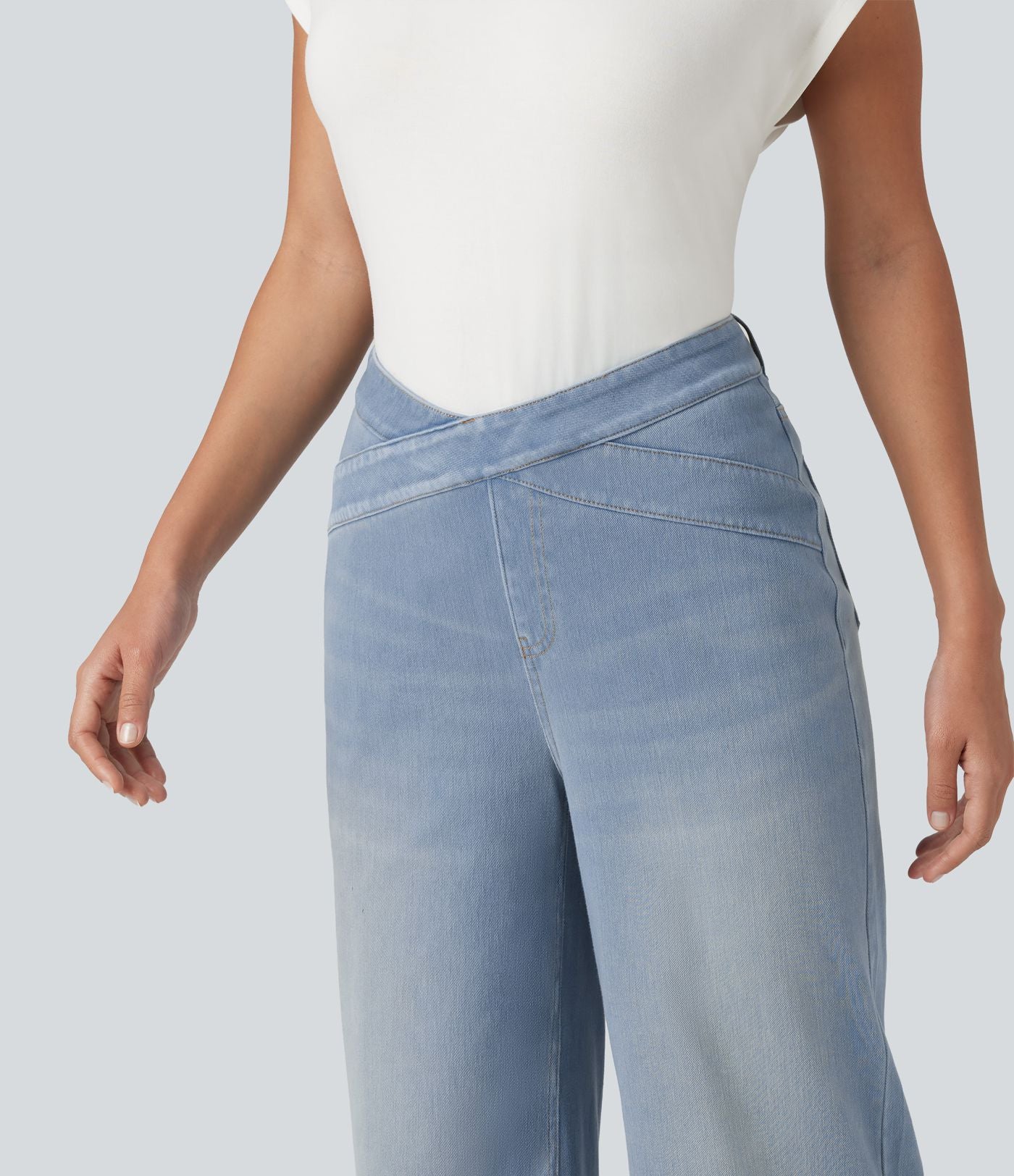 Jean bootcut Halara Flex™ taille haute croisée avec poches