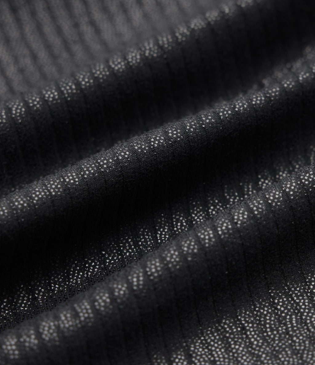 Leggings de yoga taille haute en maille côtelée avec imprimé métallisé et poches