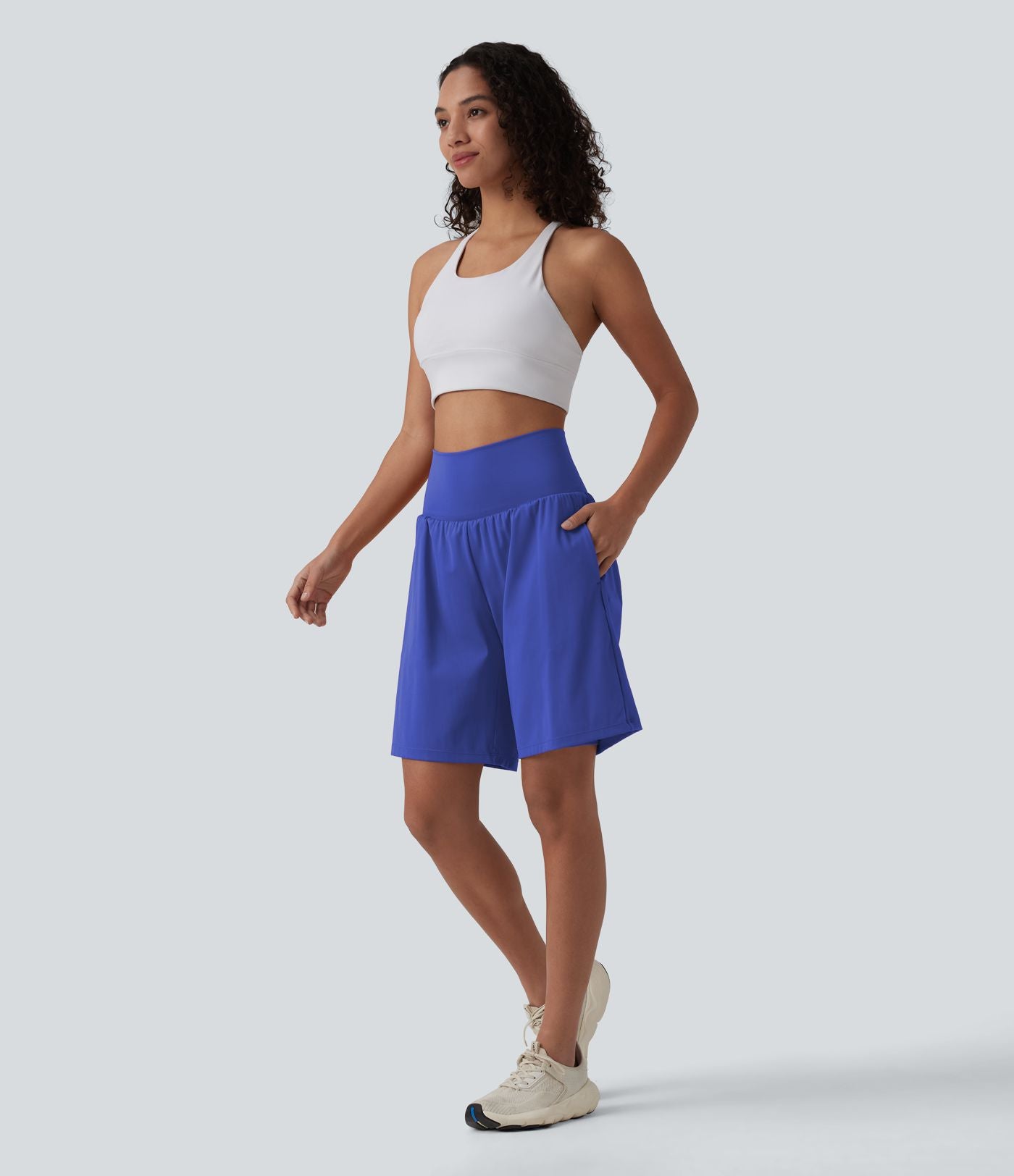 Short de yoga 2-en-1 SoftlyZero™ Airy taille très haute effet frais InstantCool 22,8 cm avec poches