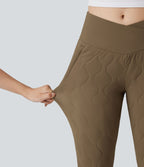 Jogging matelassé casual PuffFlex croisé taille haute avec poches