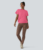 Haut de sport col rond manches courtes effet frais InstantCool avec fronces, protection solaire UPF50+