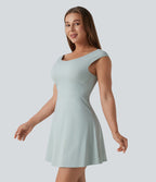 Robe de danse mini SoftlyZero™ Airy 2-en-1 col bateau dos nu effet frais InstantCool avec poches, accès facile Easy Peasy, protection solaire UPF50+