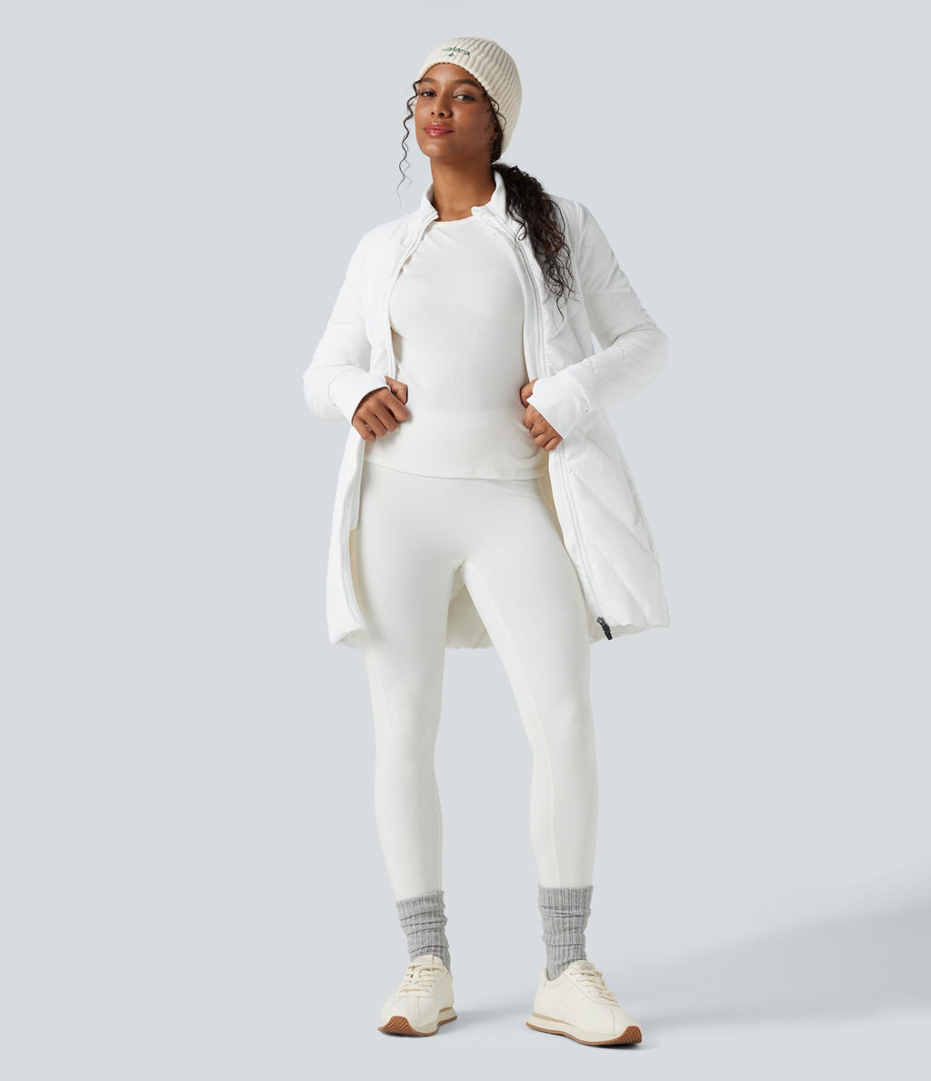 Doudoune PuffFlex col montant double zip avec passants pouces avec poches