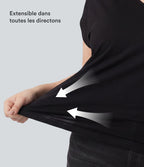 T-shirt décontracté grande taille col V manches courtes